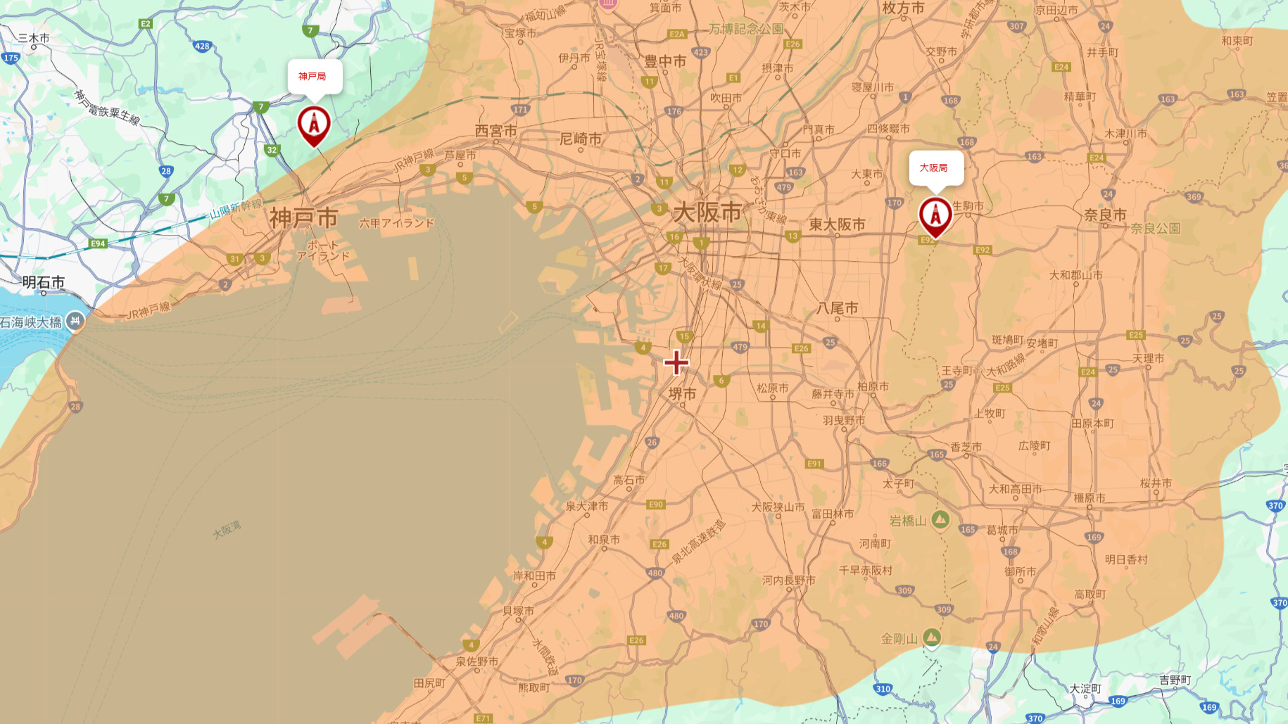 堺市の電波事情